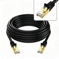 Cable de Red Ethernet Cat5e/Cat6 Directo de Fábrica, Conectores RJ45 Chapados en Oro, 1m-40m, Blindaje UTP/FTP/SFTP, Cable LAN de 1Gbps