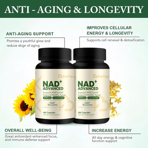 Hoge Kwaliteit Custom 500Mg Nicotinamide Riboside Nad Resveratrol Antioxidant Adult Anti-Aging Supplement Capsules Quercetine - Product Image 4
