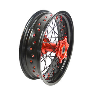 Roue à rayons personnalisée de 17 pouces pour Pit Bike Supermoto Motard, compatible avec les roues de remplacement <span class=keywords><strong>HONDY</strong></span> - Product Image 2