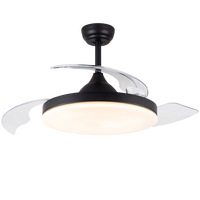 Kipas Angin Plafon Lampu LED Hemat Energi dengan Pengontrol Jarak Jauh Motor DC, Baling-baling Plastik, dan Lampu LED yang Dapat Diredupkan