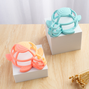 Mordedores de silicona para bebés recién nacidos sin BPA, juguetes de dentición masticables sensoriales con forma de <span class=keywords><strong>tortuga</strong></span>, <span class=keywords><strong>mordedor</strong></span> de silicona suave para bebés para niños pequeños - Product Image 5