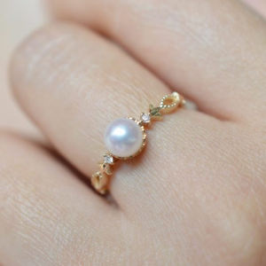 Bagues <span class=keywords><strong>de</strong></span> fiançailles Akoya bon marché à prix d'usine bijoux en or rose 14 carats 18 carats perles d'eau <span class=keywords><strong>de</strong></span> mer véritables conceptions fines <span class=keywords><strong>Zales</strong></span> près <span class=keywords><strong>de</strong></span> chez moi - Product Image 5