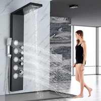 Pommeau de douche pluie thermostatique Offre Spéciale de luxe salle de bain panneaux de douche cascade muraux en acier inoxydable