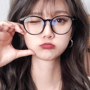 Tr Cat Eye Eyeglasses <b>Frames</b> Full Rim Solid <b>Black</b> Lightweight Anti Uv For Women Vision Correction 2024 - Product Image 5