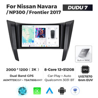 DUDUAUTO Autoradio Android Écran tactile Radio FM RDS UIS7870 DSP EQ Navigation Android pour Nissan Navara NP300 Frontier 2017