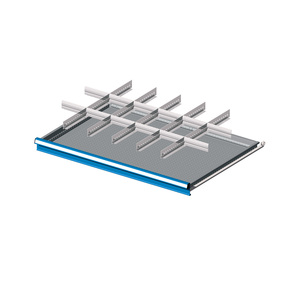 Ensemble de séparateurs de tiroirs Fami 54x36 mm, hauteur frontale 100-125 mm, pour organiser les compartiments de rangement - Product Image 1
