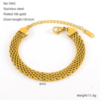 Bracelet tressé rétro unisexe, bijoux anti-ternissement, accessoire de mode pour femme, vente en gros