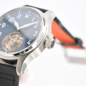 Fashionable and Hot-Selling Mechanical Tourbillon <b>Watches</b> with Black Dial and Silver <b>Case</b> - Product Image 4