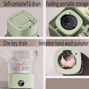 Lave-linge électrique automatique 8L haute capacité, mini, portable et pliable pour chaussettes, vêtements de bébé, serviettes, usage domestique et hôtelier - Product Image 5