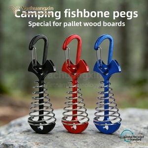 1 Pcs Shaped Spring Octopus Aluminum Alloy Hand Tool Deck <b>Peg</b> with Carabiner Hooks Buckle - Product Image 3