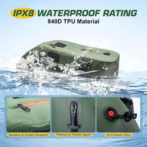 Paquete de eslinga de <span class=keywords><strong>pesca</strong></span> con mosca impermeable IPX8 840D TPU <span class=keywords><strong>bolsa</strong></span> de eslinga de <span class=keywords><strong>pesca</strong></span> 13L mochila de aparejos con soporte de caña cremallera hermética - Product Image 2