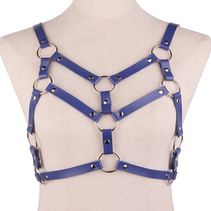 Réglable Adulte Bondage Lingerie Nouveau Goth Punk BDSM Fétiche Cupless <span class=keywords><strong>Cage</strong></span> Soutien-Gorge Sexy Adulte Sex Toys En Cuir - Product Image 6