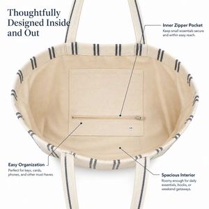 Hot Sale Soft <b>Canvas</b> <b>Tote</b> Bag Custom Twisted Rope Handle Design Large Capacity Outdoor Picnic Bag Wholesale Travel Beach Bag - Product Image 3