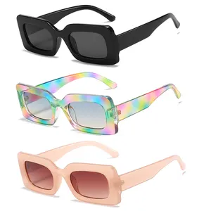 INS Style Colorful Fashion 2023 Sunglasses Small Square Retro Woman Lady Shades