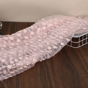 Tela de Tul Bordada con Chifón, Encaje de Tul para Vestido de Novia, Hilo para Cinturón, Encaje de Hilo Suave Estilo Lolita para Prendas y Embalaje de Regalos - Product Image 4