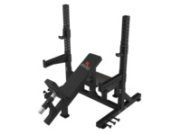 Banc de musculation réglable avec support pour squats, station de musculation avec crochets en J, barres de sécurité, équipement de musculation à domicile, entraînement de force