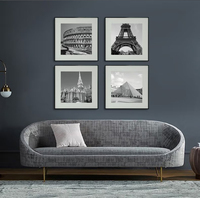 Cadre photo en aluminium décoratif de taille personnalisée de style européen pour le salon