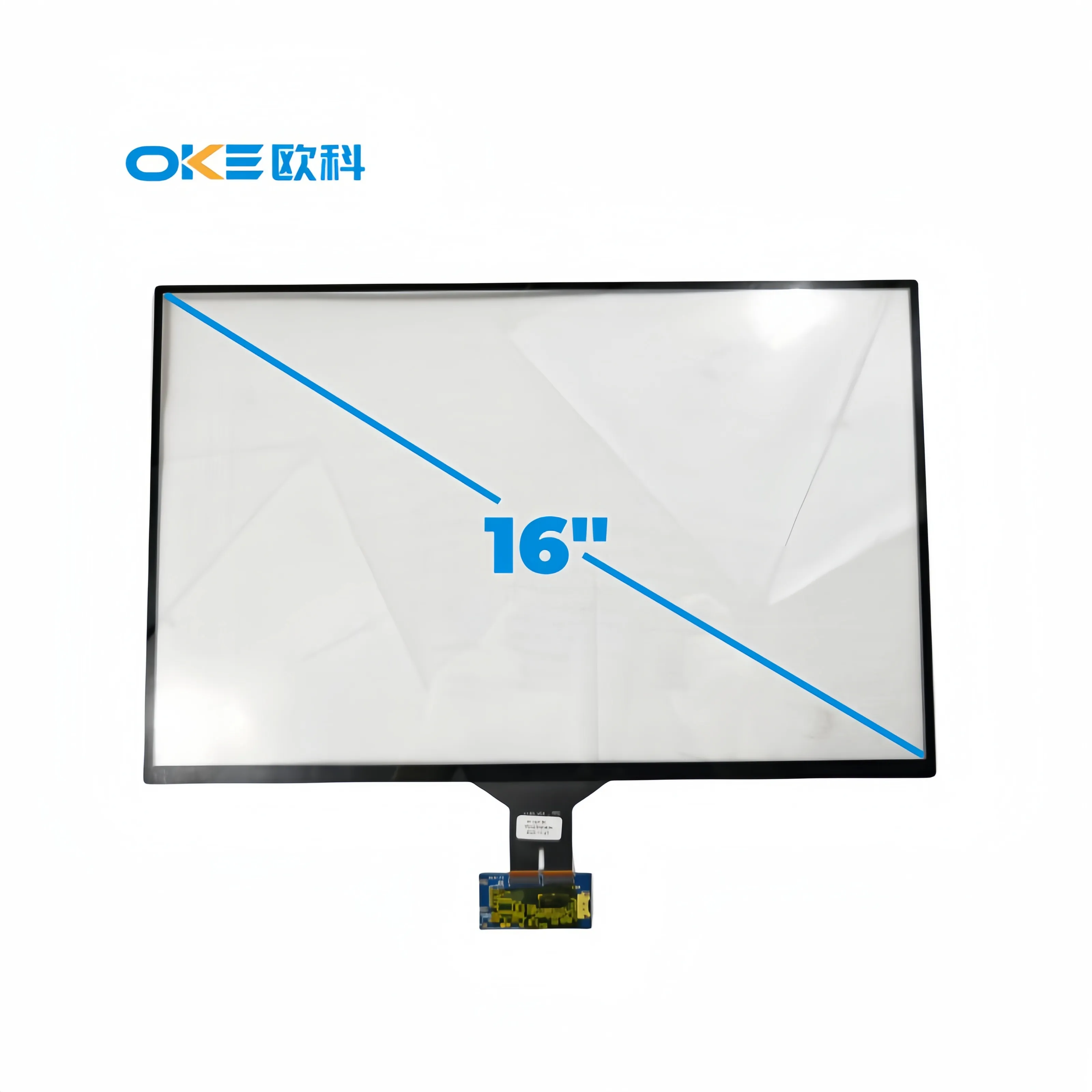 Oke pcap màn hình cảm ứng Bảng điều chỉnh 16 inch Độ sáng cao TFT cảm ứng LCD màn hình hiển thị module với cảm ứng điện dung màn hình