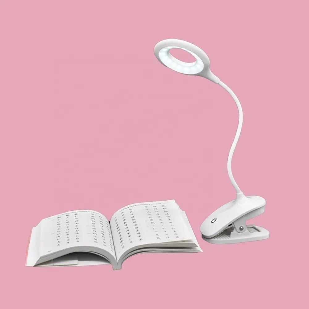 Amazon 2020 USB power 5W Led Desk lamp USB Foldable Clip Bed Reading Book Night Light LED table lamp