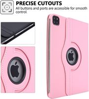 Étui pour tablette en cuir pivotant à 360 degrés pour iPad Pro 11 pouces 2024 M4