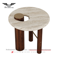 Hollow Layer Storage Decorative Coffee Table Modern Light Luxury Wooden Stable Metal Support Frame Custom Square Shape Living