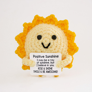 Ornamenti all'Uncinetto a Forma di Stella e Luna Gialle, Prodotto Finito in Filato, Espressioni Divertenti, Carta <span class=keywords><strong>con</strong></span> Energia Positiva, Bambola Carina - Product Image 4