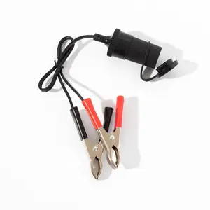 Auto Draagbare 12V 24V Sigarettenaansteker Connector Naar Alligator Clip Batterij Klem