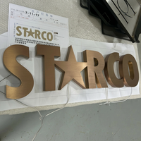 Enseigne publicitaire LED 3D personnalisée en lettres en relief, en acier inoxydable durable et acrylique, pour intérieur et extérieur, pour entreprises