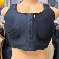 Débardeur de compression extensible pour femme avec fermeture soutien-gorge, idéal pour la récupération post-chirurgie et post-mastectomie