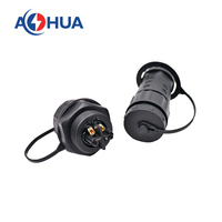 Câble d'alimentation cc ca 4pin IP68 connecteur d'éclairage étanche 250V 6A assemblage mâle femelle prise M20 connecteur