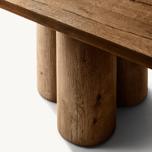 Bộ bàn ăn gỗ óc chó kiểu Pháp cổ điển Bắc Âu hình <span class=keywords><strong>oval</strong></span> 6 chỗ ngồi, bàn ăn nhà hàng và bộ ghế, nội thất nhà bếp - Product Image 4