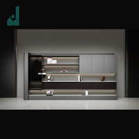 Bureau de direction moderne de luxe en bois massif de pin, design modulaire thermoformé haute brillance, pour cadres et managers