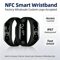 M1 Chip Smart IC Wasserdichtes Silikon-Fitness-Armband mit RFID NFC Zugangskontrolle zum Türöffnen
