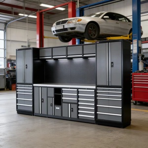 Équipement d'atelier personnalisable, armoire à outils en métal, fabriquée en acier à fermeture douce, adaptée à <span class=keywords><strong>l</strong></span>'atelier, au <span class=keywords><strong>garage</strong></span>, aux quincailleries, aux meubles - Product Image 6