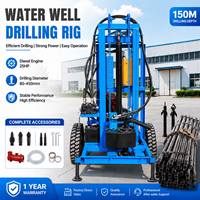 Foreuse de puits portable 200m vente usine Appareil de forage de puits remorquable pour irrigation agricole et usage domestique