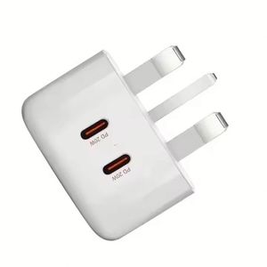 UK <b>Plug</b> PD 40W Wall Charger Dual <b>Type</b>-<b>C</b> PD 20W Mobile Phone <b>Adapter</b> With Retail Box - Product Image 4