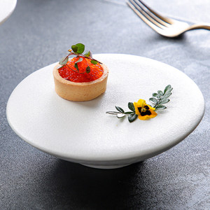 Bandeja Elevada de Cerámica Blanca Estilo <span class=keywords><strong>Zen</strong></span> Moderno, de Porcelana Mate de 6 Pulgadas, Ecológica, para Servir <span class=keywords><strong>Sushi</strong></span> y Postres - Product Image 5