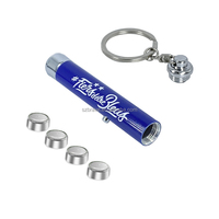 LED Mini Light Stick With Key Chain Laser Pointer Mini Keychain Metal Projection Keychain Projection Pattern Light