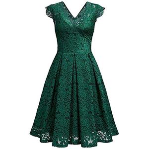 Femmes rouge court robes de <span class=keywords><strong>demoiselle</strong></span> <span class=keywords><strong>d</strong></span>'<span class=keywords><strong>honneur</strong></span> dentelle florale formelle haut église tenues Vintage élégant robes de soirée <span class=keywords><strong>robe</strong></span> de mariée - Product Image 4