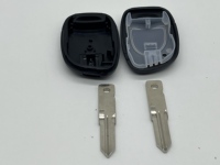 Coque de remplacement pour clé en matériau ABS avec connecteur à 1 bouton et support de pile 02 pour