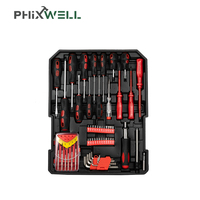 Ensembles d'outils électriques et mécaniques multifonctionnels de ménage de cas en aluminium de vente chaude