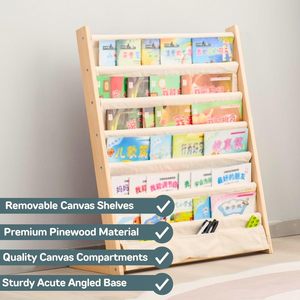 Bằng gỗ Toddler cuốn sách Kệ tổ chức sử dụng rộng rãi sản phẩm bằng gỗ trẻ em cuốn sách trường hợp lưu trữ cho nghiên cứu bằng gỗ Kệ sách tổ chức - Product Image 3