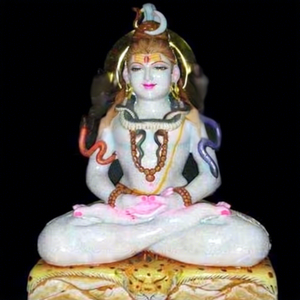 Statue de Shiva en marbre poli décoratif de haute qualité - Sculpture religieuse pour la maison - Product Image 1