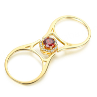 Bague réversible en argent sterling 925 plaqué rhodium avec améthyste naturelle pour mariage ou fête