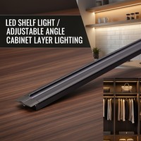 Éclairage sous armoire encastré à angle réglable, lumière LED pour étagère de cuisine, armoire, vitrine YB1005-25-1