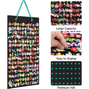 Organisateur mural suspendu pour broches et épingles, style rectangulaire, présentoir pour épingles de revers en émail, breloques de chaussures et bijoux - Product Image 1