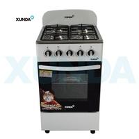 Cuisinière à gaz Xunda en promotion avec 4 brûleurs, installation autonome, four intégré
