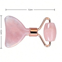 Rouleau de jade et planche Gua Sha personnalisés avec logo, outil de soin du visage 2-en-1, outil de massage du visage en jade