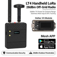 Radio de poche Mesh Node avec module LoRa Heltec V4 intégré et antenne GPS, compatible Meshcore ou Meshtastic
