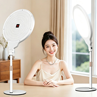 Lampe LED de remplissage à panneau complet de 26 cm, support de téléphone, trépied réglable, support de bureau pour diffusion en direct, maquillage et photographie